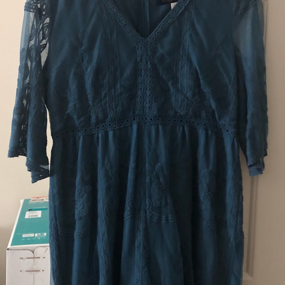 Emerald green lace romper